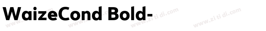 WaizeCond Bold字体转换